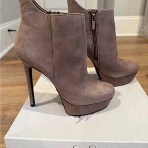 Jessica Simpson Taupe Heeled Ankle Boots